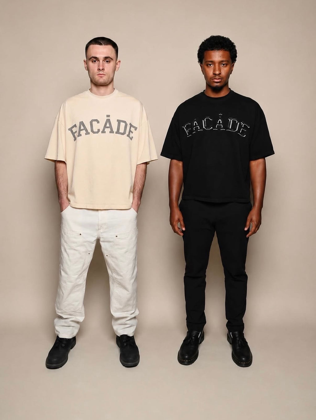 Black FACĀDE TEE